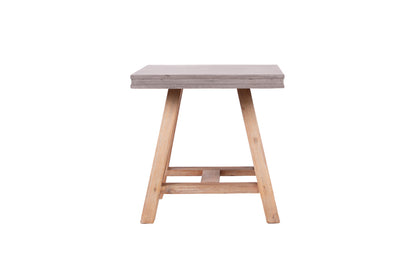 Modrest Civic Modern Concrete and Acacia End Table