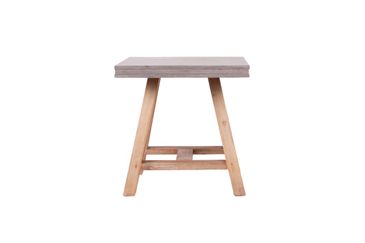 Modrest Civic Modern Concrete and Acacia End Table