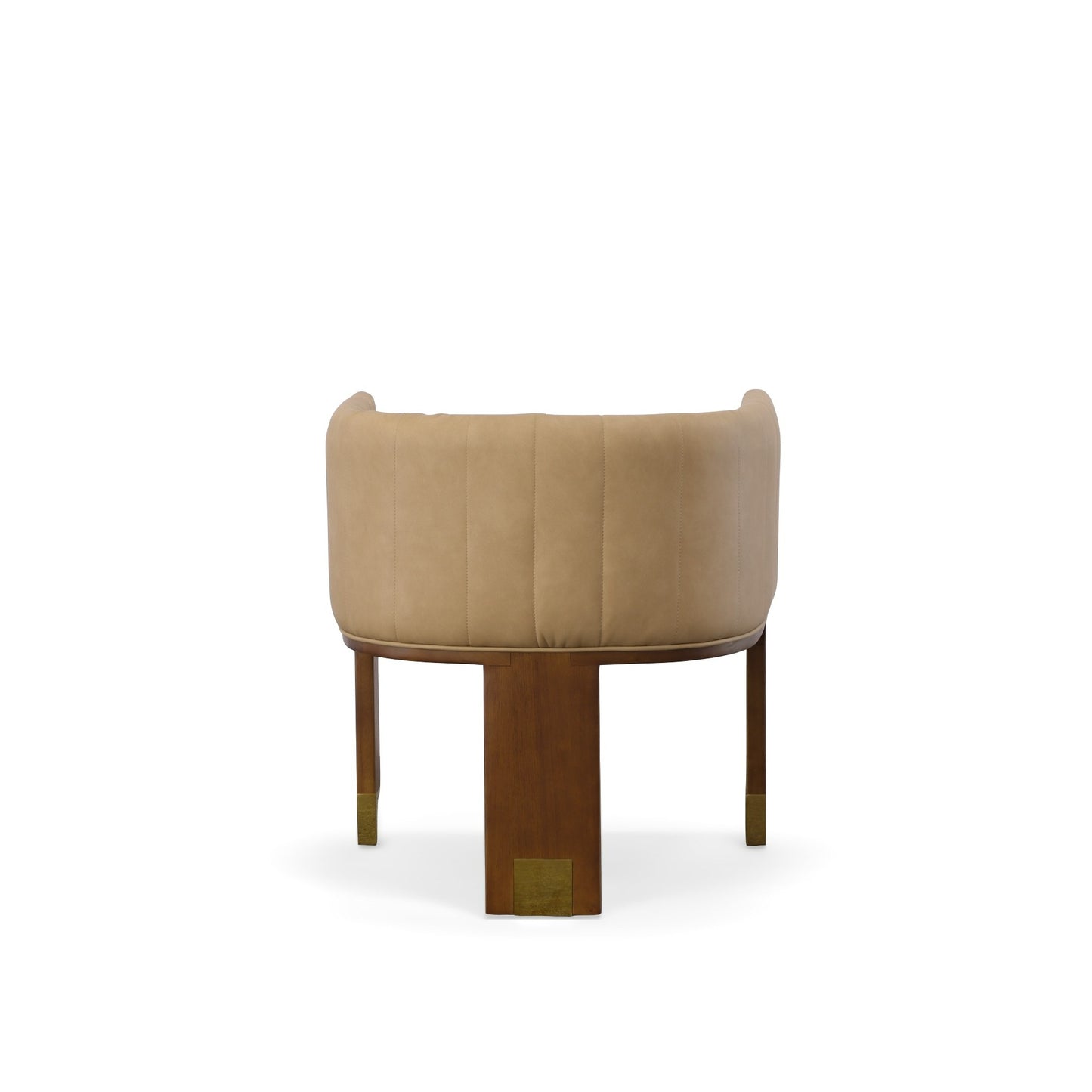 Modrest Elati Tan Vegan Leather Dining Chair