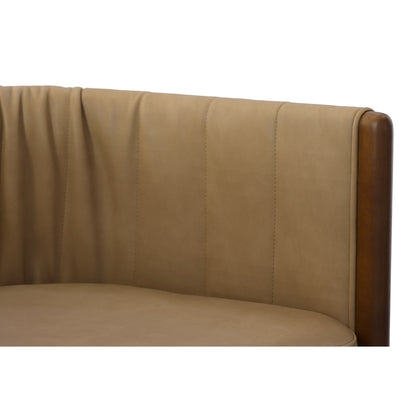 Modrest Elati Tan Vegan Leather Dining Chair