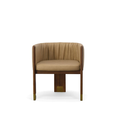 Modrest Elati Tan Vegan Leather Dining Chair