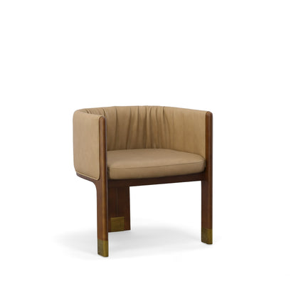 Modrest Elati Tan Vegan Leather Dining Chair