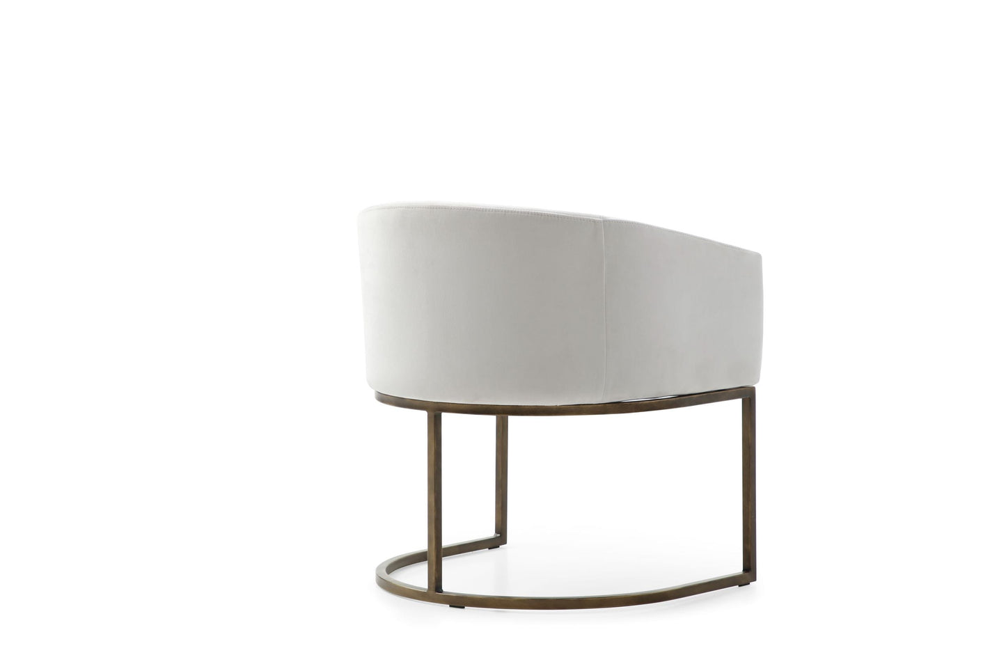 Modrest Elisa Modern Beige Velvet and Brass Dining Chair
