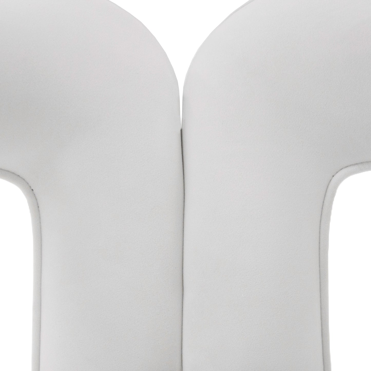 Modrest Ellen Glam White Velvet Dining Chair