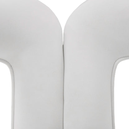 Modrest Ellen Glam White Velvet Dining Chair