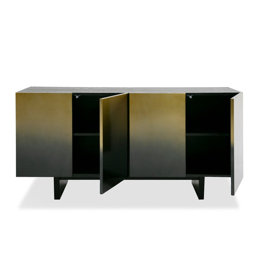 Modrest Elmira Glam Black Ash Gradient Stainless Steel Buffet