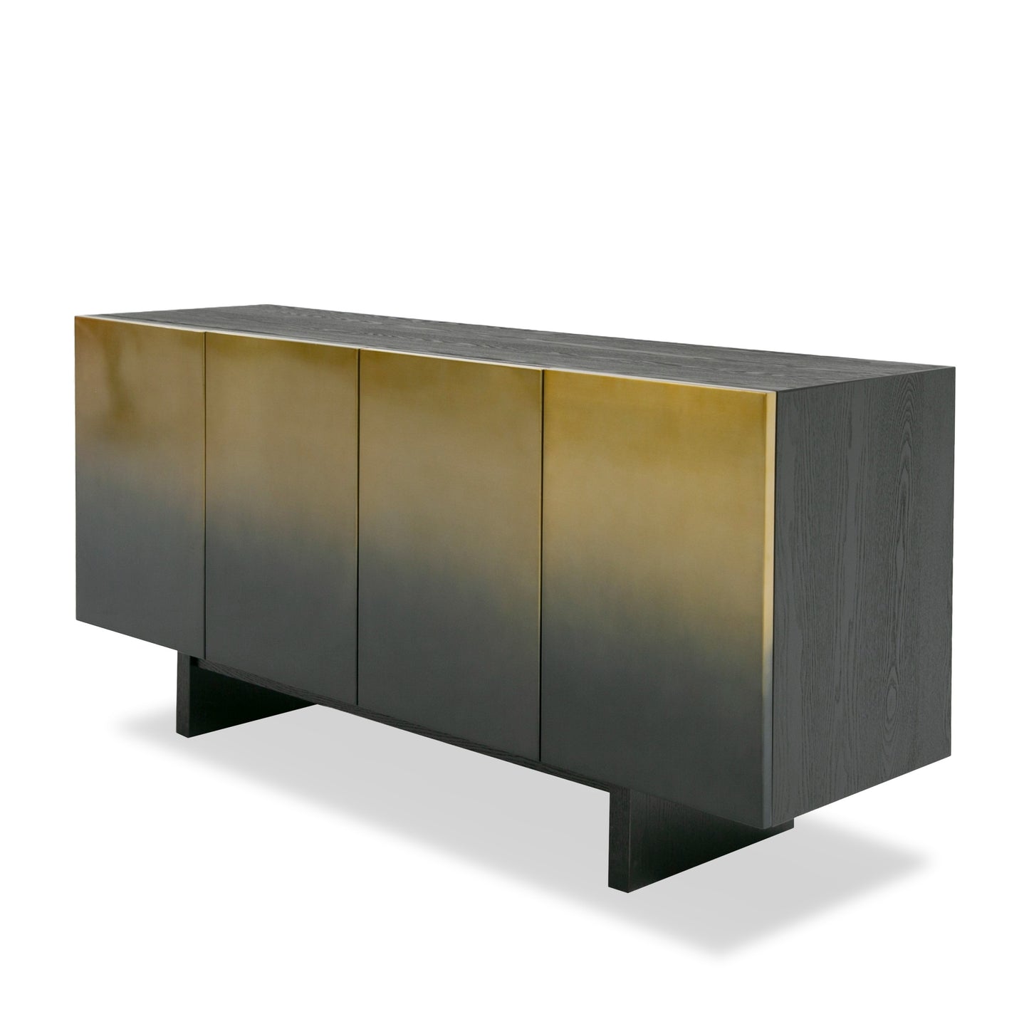 Modrest Elmira Glam Black Ash Gradient Stainless Steel Buffet