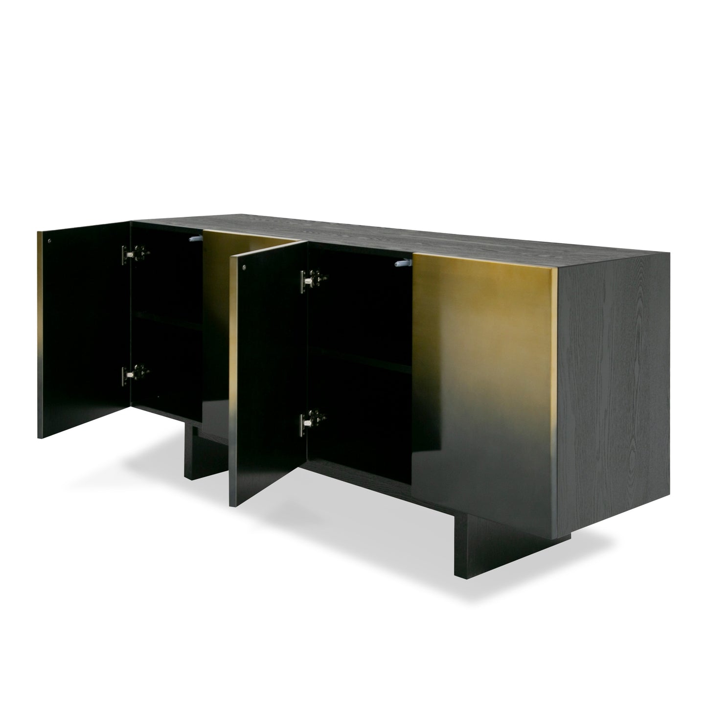 Modrest Elmira Glam Black Ash Gradient Stainless Steel Buffet