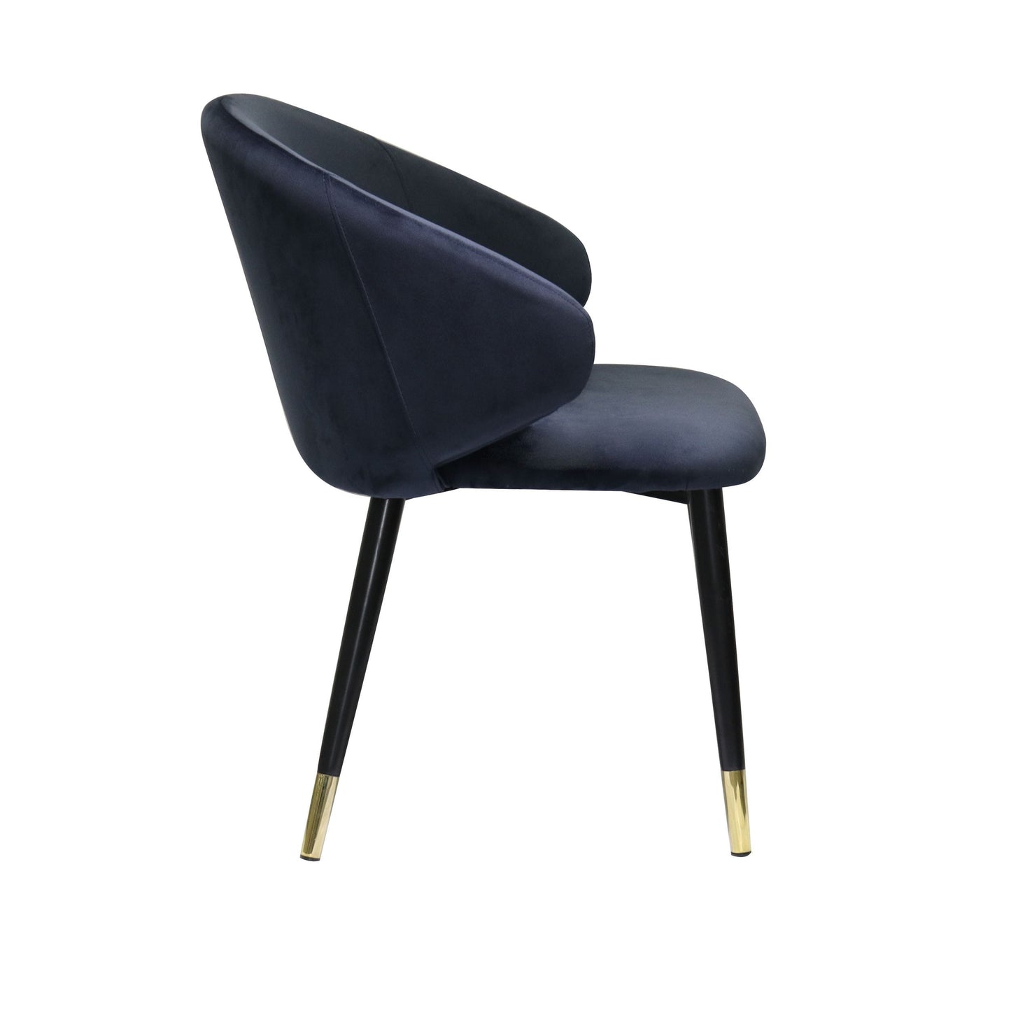 Modrest Elon Modern Blue Velvet Dining Chair