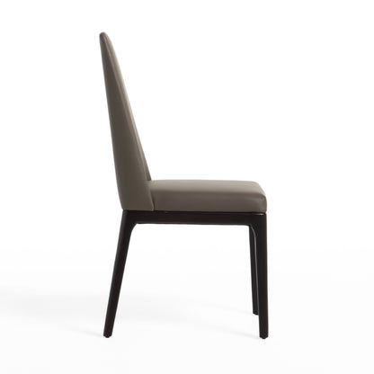 Modrest Encino Modern Taupe and Timber Chocolate Dining Chair