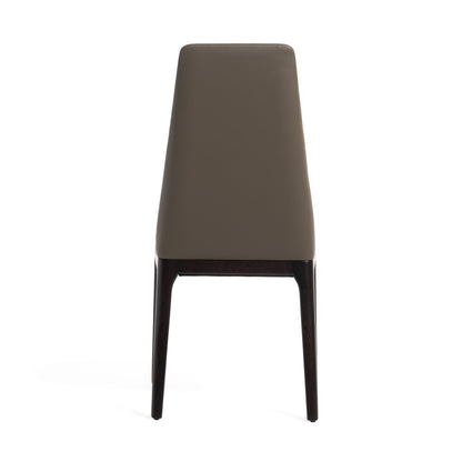 Modrest Encino Modern Taupe and Timber Chocolate Dining Chair