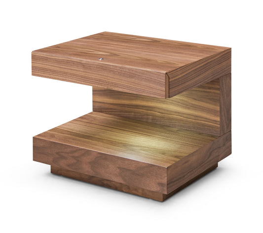 Modrest Esso Contemporary Walnut Nightstand