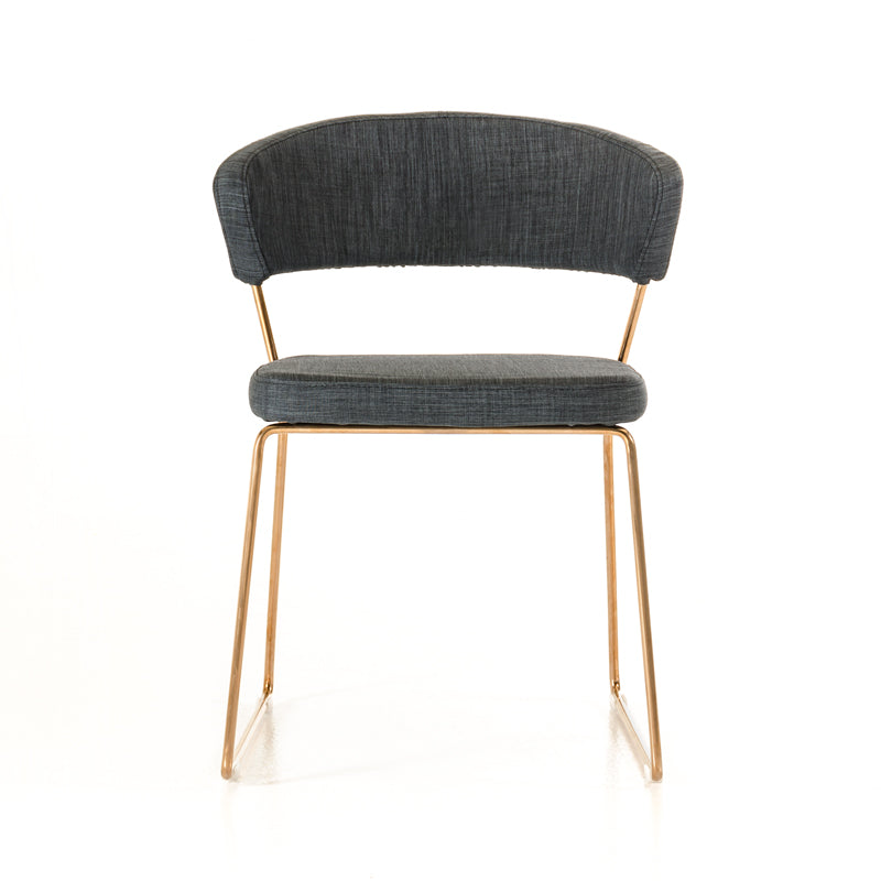 Ashland Modern Grey and Rosegold Dining Chair