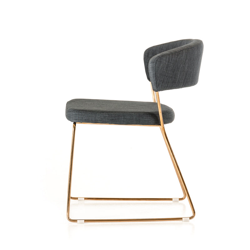 Ashland Modern Grey and Rosegold Dining Chair