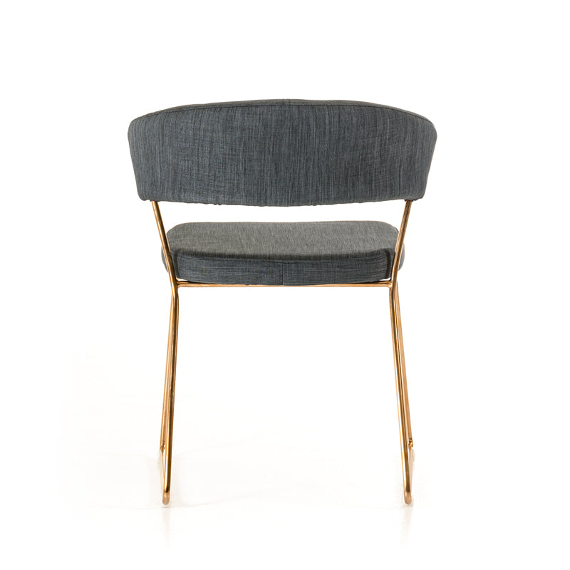 Ashland Modern Grey and Rosegold Dining Chair