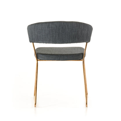 Ashland Modern Grey and Rosegold Dining Chair