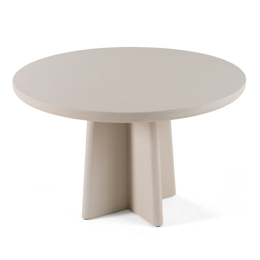 Modrest Evermore Modern Grey Faux Cement Round Dining Table