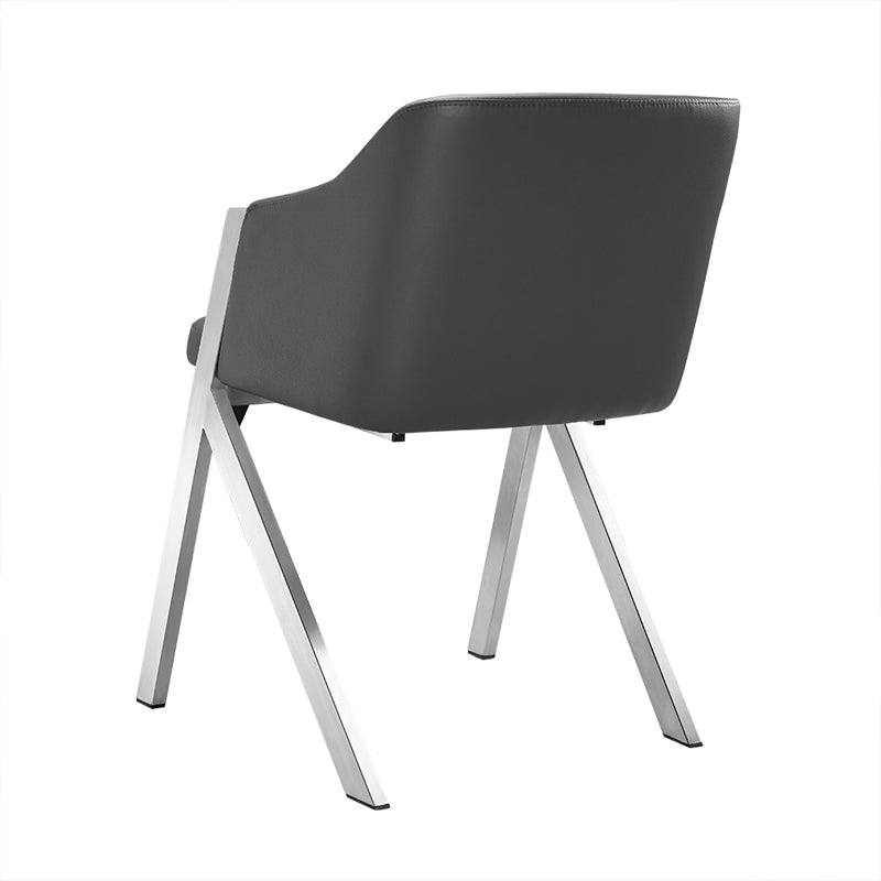 Darcy Modern Grey Leatherette Dining Chair