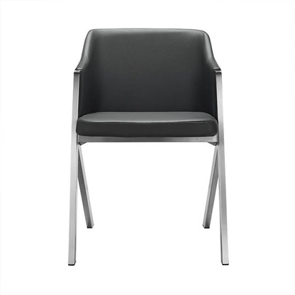 Darcy Modern Grey Leatherette Dining Chair