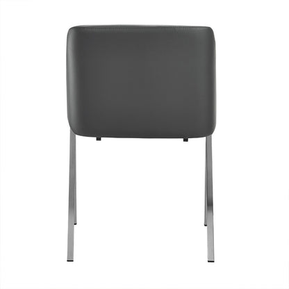 Darcy Modern Grey Leatherette Dining Chair