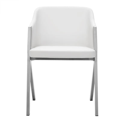 Modrest Darcy Modern White Leatherette Dining Chair