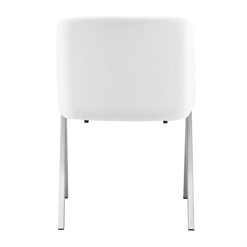 Modrest Darcy Modern White Leatherette Dining Chair