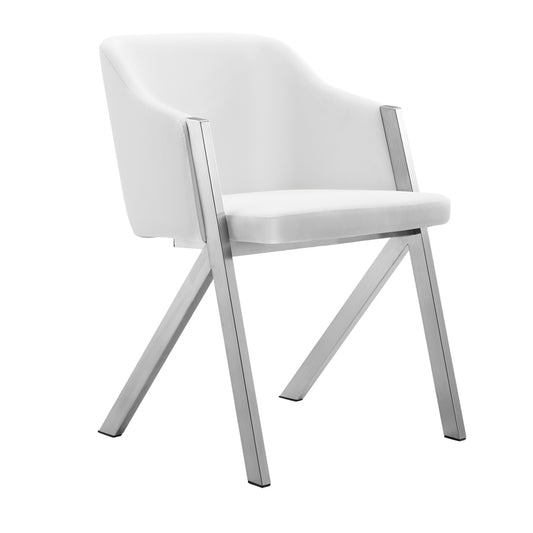 Modrest Darcy Modern White Leatherette Dining Chair