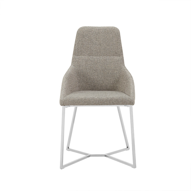 Stark Modern Light Grey Fabric Dining Chair