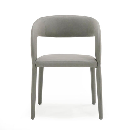 Modrest Faerron Modern Grey Leatherette Dining Chair