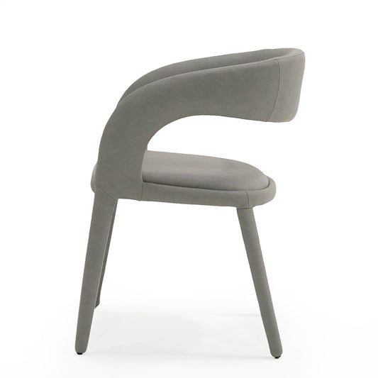 Modrest Faerron Modern Grey Leatherette Dining Chair