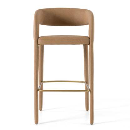 Modrest Faerron Modern Tan Leatherette Bar Chair