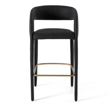 Modrest Faerron Modern Black Leatherette Bar Chair