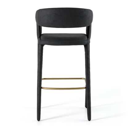 Modrest Faerron Modern Black Leatherette Bar Chair