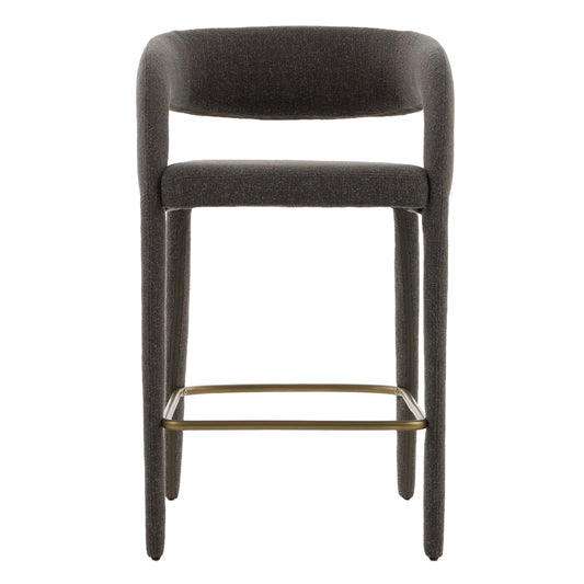 Modrest Faerron Modern Grey Fabric Counter Chair