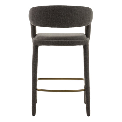 Modrest Faerron Modern Grey Fabric Counter Chair