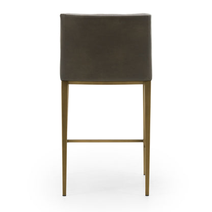 Modrest Fairview Contemporary Grey Brass Counter Stool