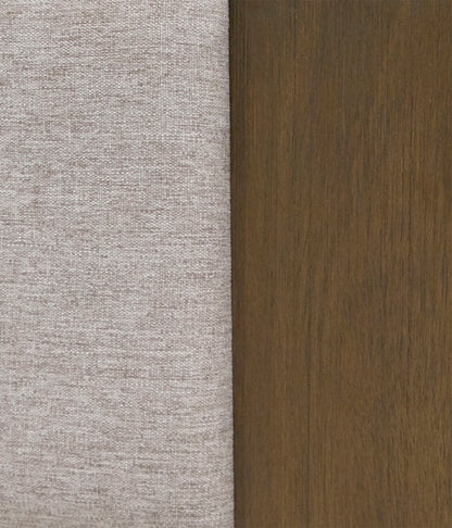 Nova Domus Fantasia Contemporary Walnut and Grey Bed with Two Nightstands