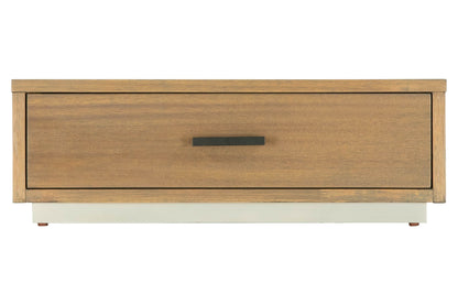 East King Nova Domus Fantasia Contemporary Walnut and Grey Bed with Two Nightstands