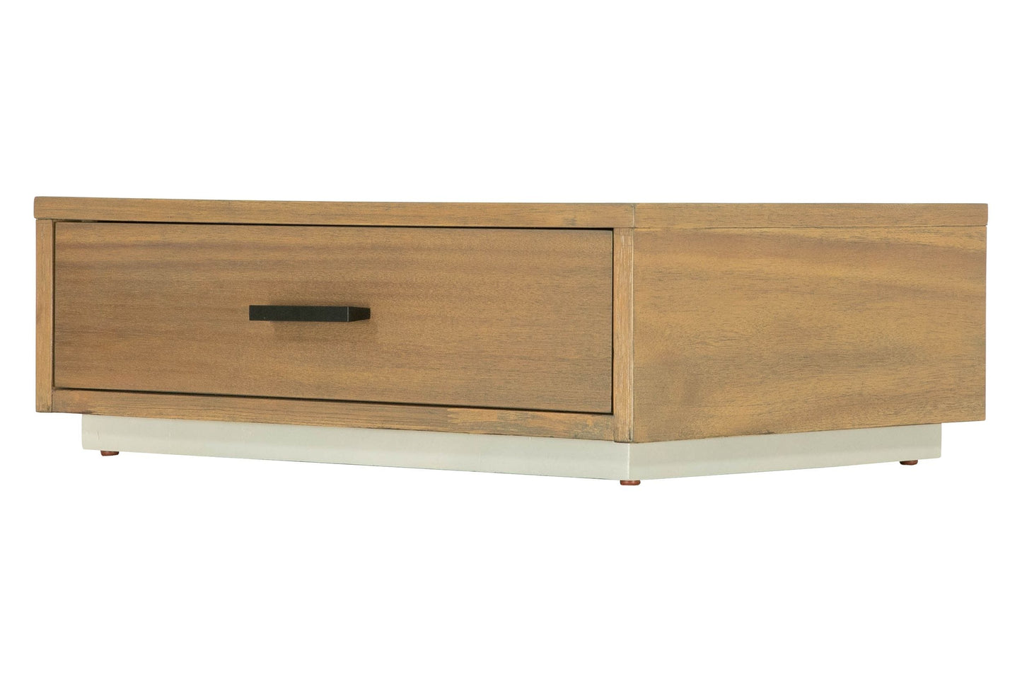 East King Nova Domus Fantasia Contemporary Walnut and Grey Bed with Two Nightstands