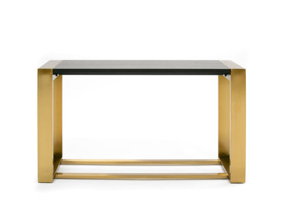 Modrest Fauna Modern Wenge and Brass Console Table