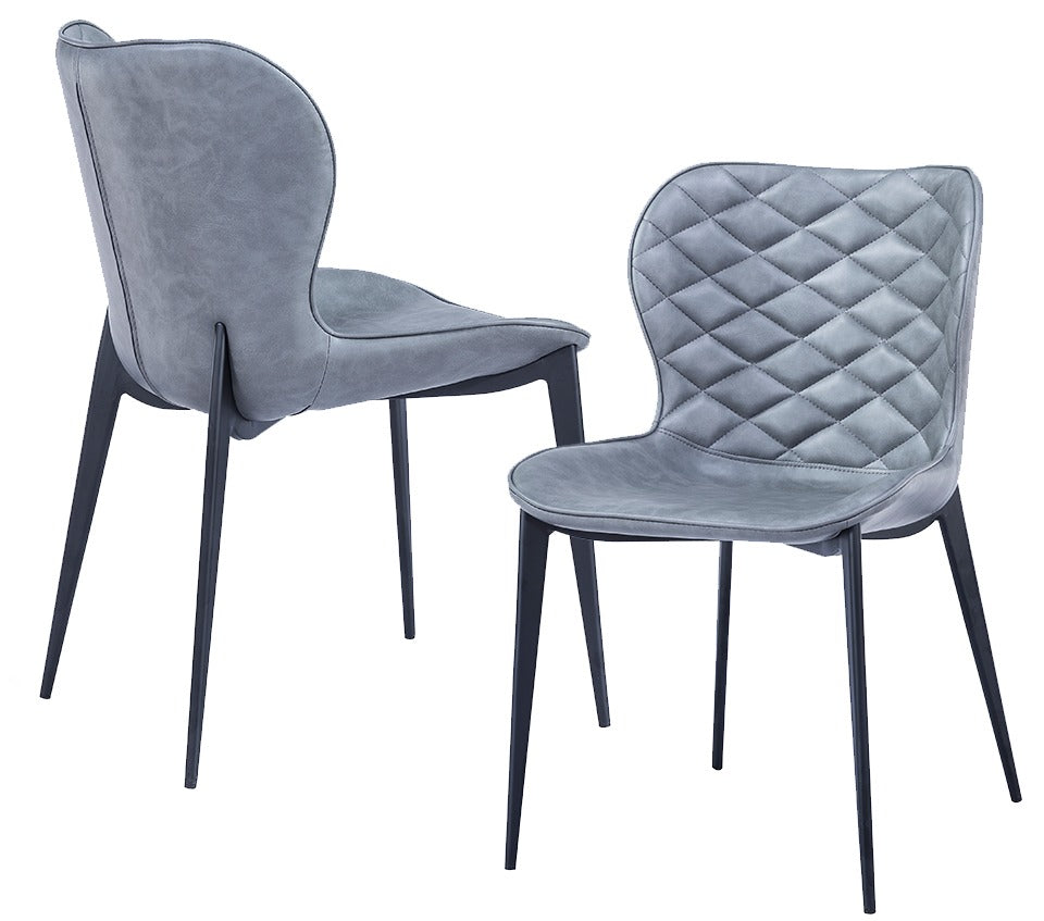 Modrest Felicia Modern Grey and Black Dining Chair