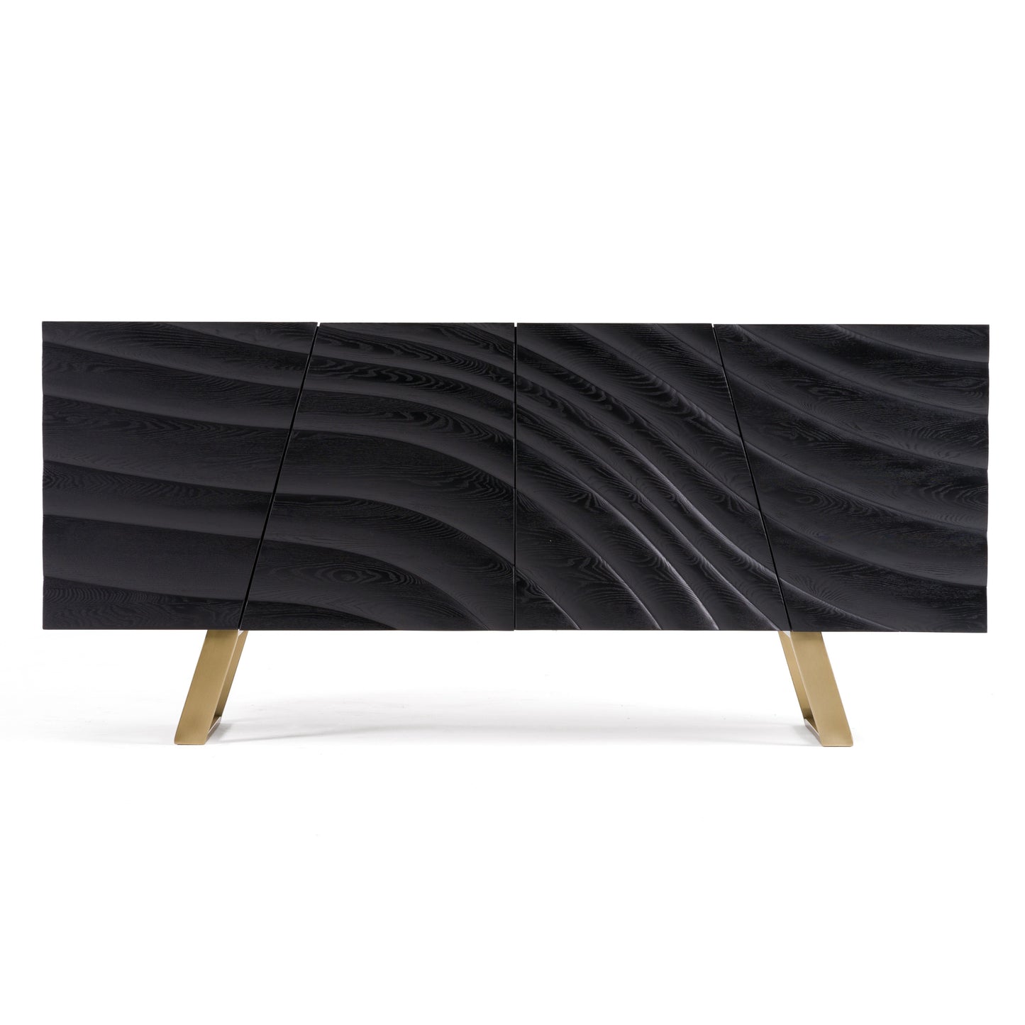 Modrest Finley Mid-Century Black and Gold Buffet