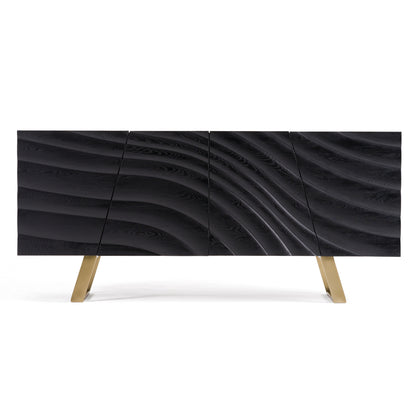 Modrest Finley Mid-Century Black and Gold Buffet