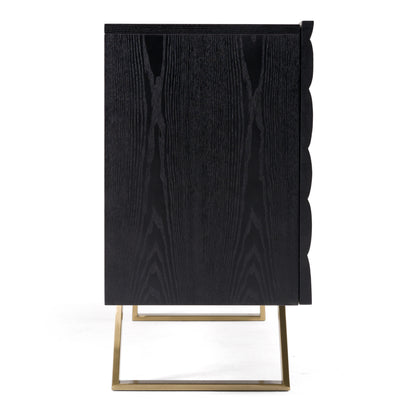 Modrest Finley Mid-Century Black and Gold Buffet