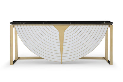 Modrest Flavio Gold Marble Console Table