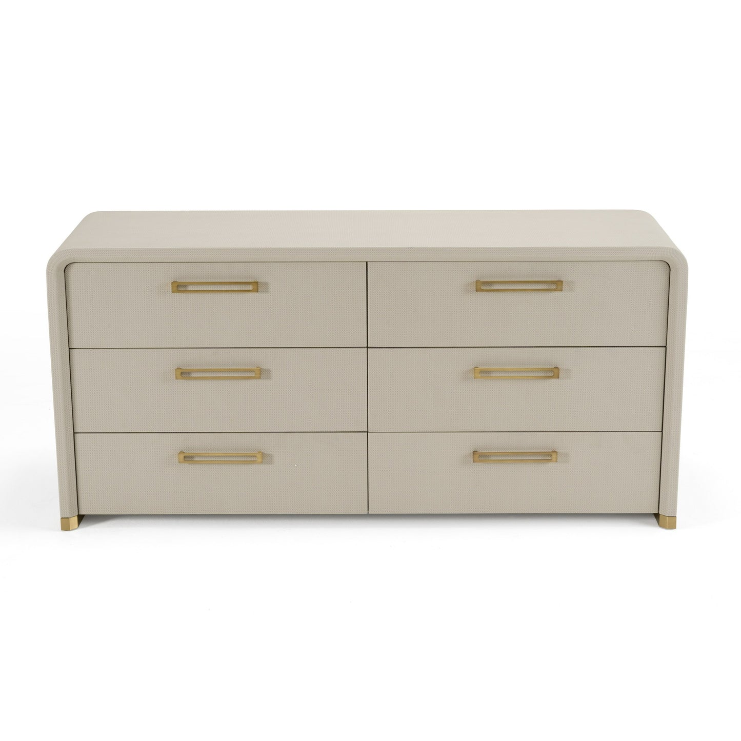 Modrest Florence Modern Beige Shagreen Gold Dresser