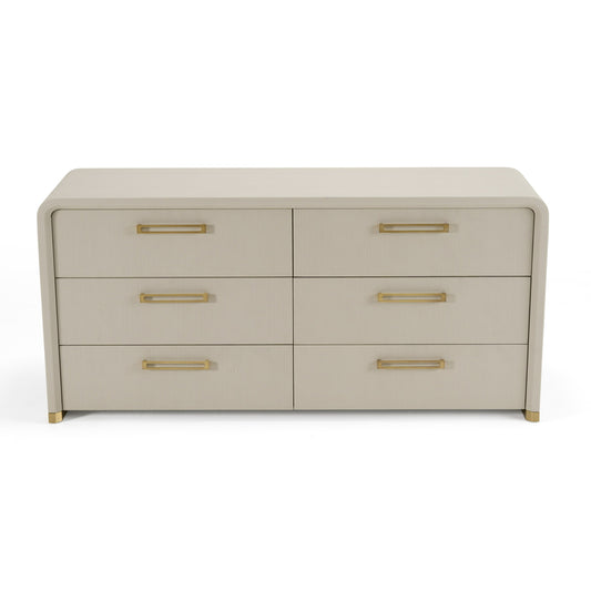 Modrest Florence Modern Beige Shagreen Gold Dresser