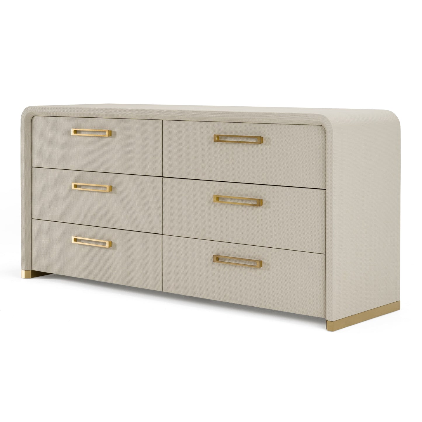 Modrest Florence Modern Beige Shagreen Gold Dresser