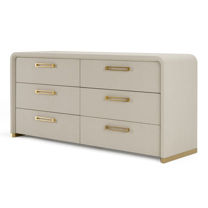 Modrest Florence Modern Beige Shagreen Gold Dresser