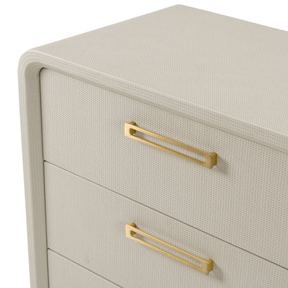 Modrest Florence Modern Beige Shagreen Gold Dresser